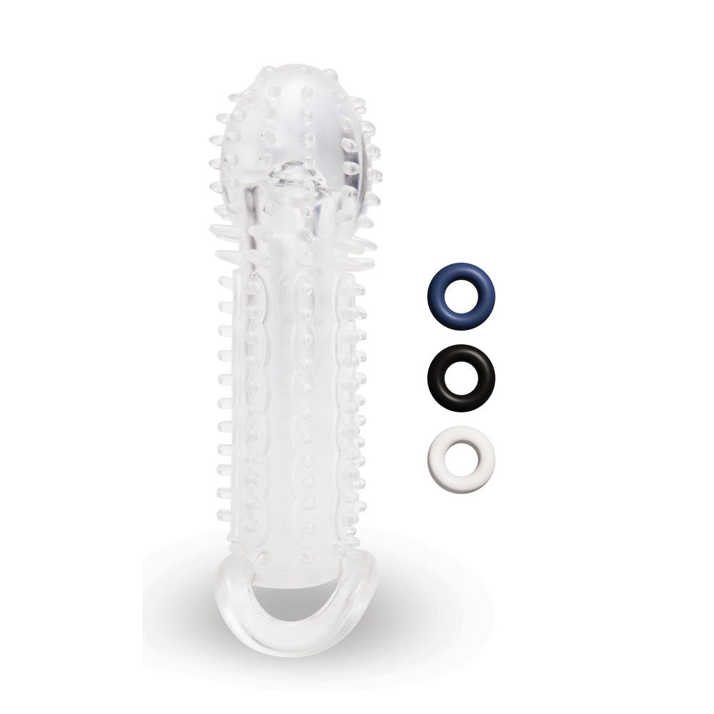 Size Up 1.5 Inch See-Thru Stretch Penis Extender -  3.8 cm (1.5'') Penis Extension Sleeve