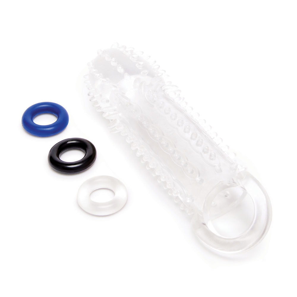 Size Up 1.5 Inch See-Thru Stretch Penis Extender -  3.8 cm (1.5'') Penis Extension Sleeve