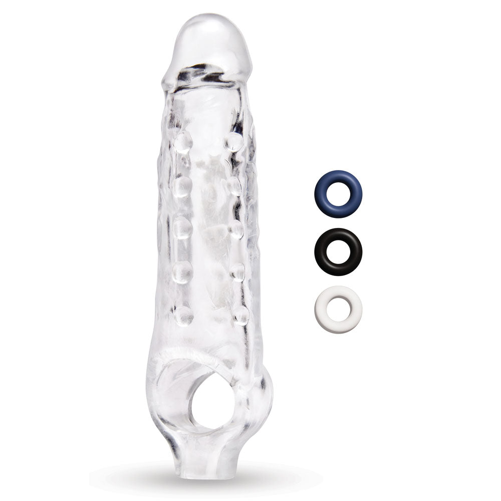 Size Up 1 Inch See-Thru Stretch Penis Extender -  2.5 cm (1'') Penis Extension Sleeve