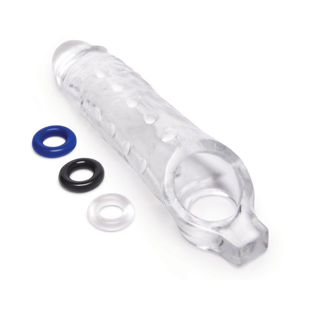 Size Up 1 Inch See-Thru Stretch Penis Extender -  2.5 cm (1'') Penis Extension Sleeve