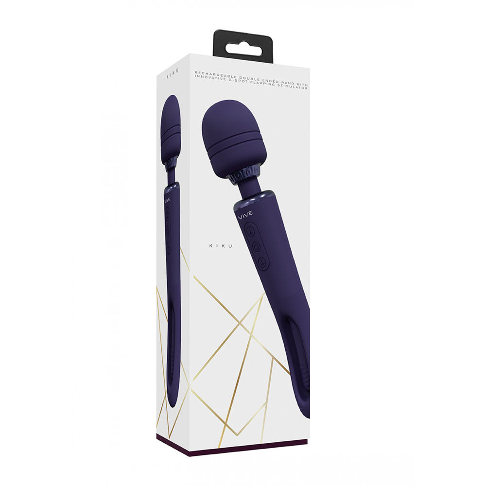 VIVE Kiku -  -  25.2 cm USB Rechargeable Dual End Massage Wand with Flapping Tip