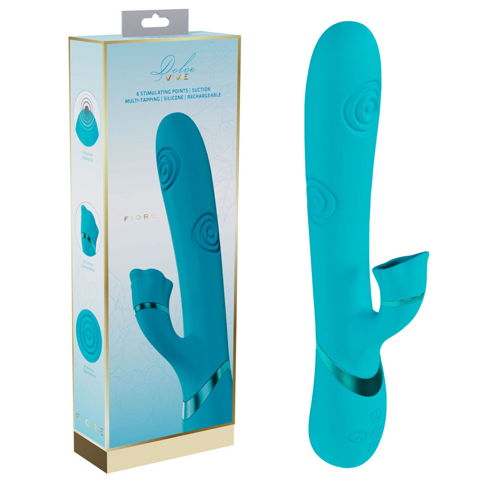 VIVE Fiore -  25 cm USB Rechargeable Tapping Rabbit Vibrator