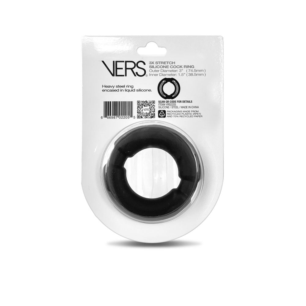 VERS Liquid Silicone Weighted Steel Core C-Ring -  Cock Ring with Steel Core