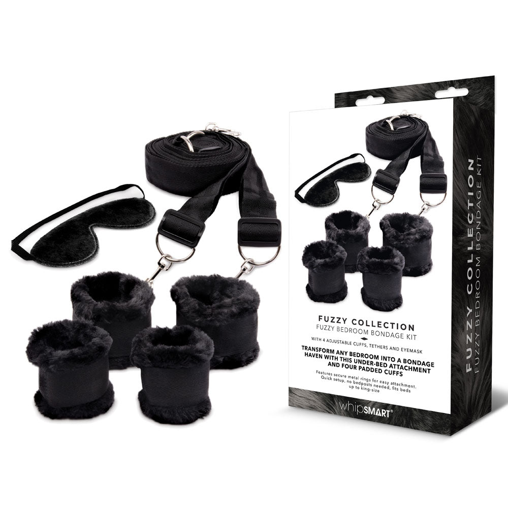 WhipSmart Fuzzy Bedroom Bondage Kit -  Under The Bed Restraint Set
