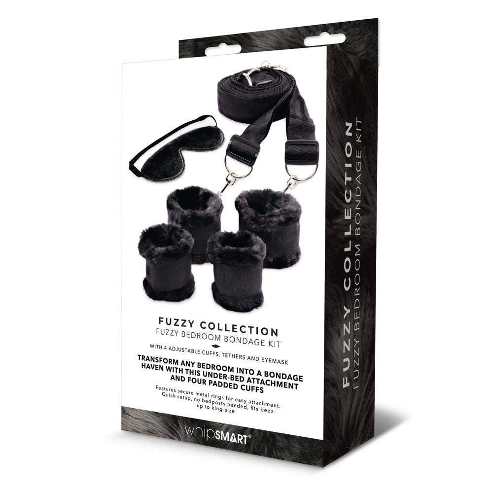 WhipSmart Fuzzy Bedroom Bondage Kit -  Under The Bed Restraint Set
