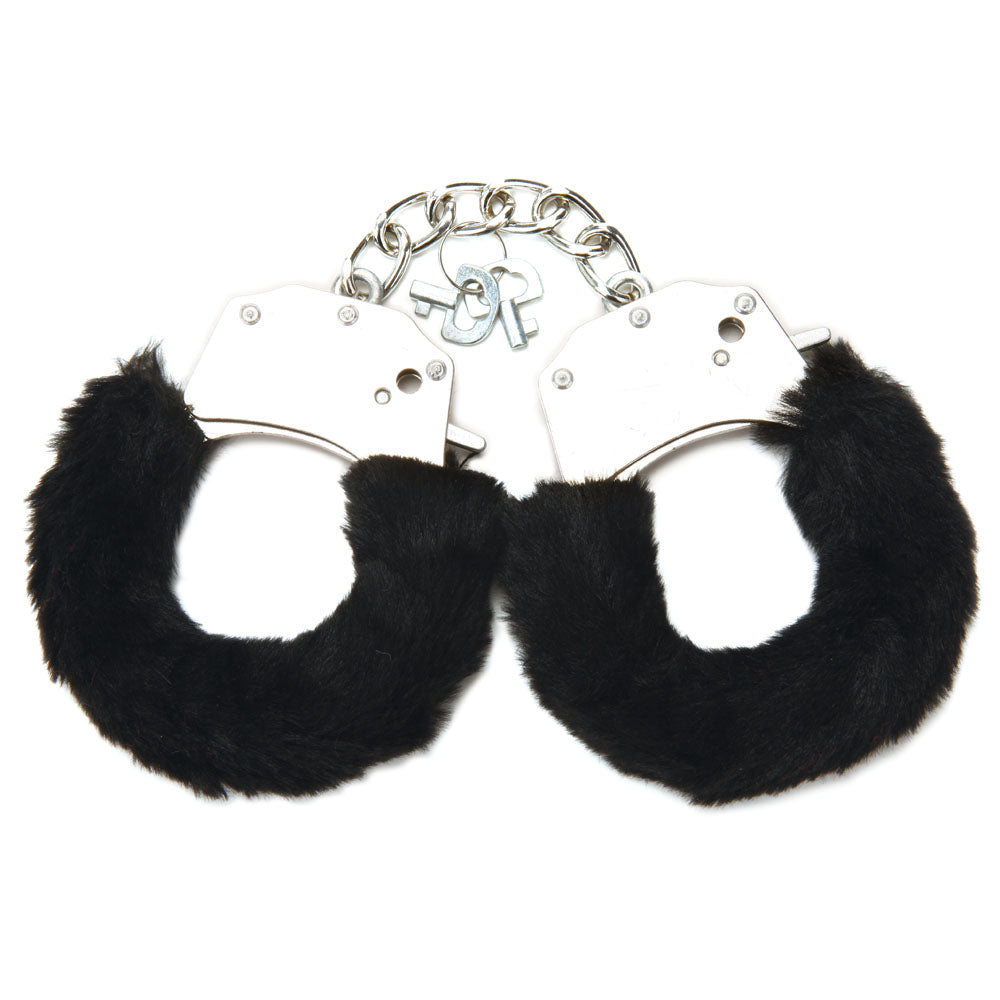 WhipSmart Classic Furry Cuffs -  -  Furry Restraints with Bonus Eye Mask
