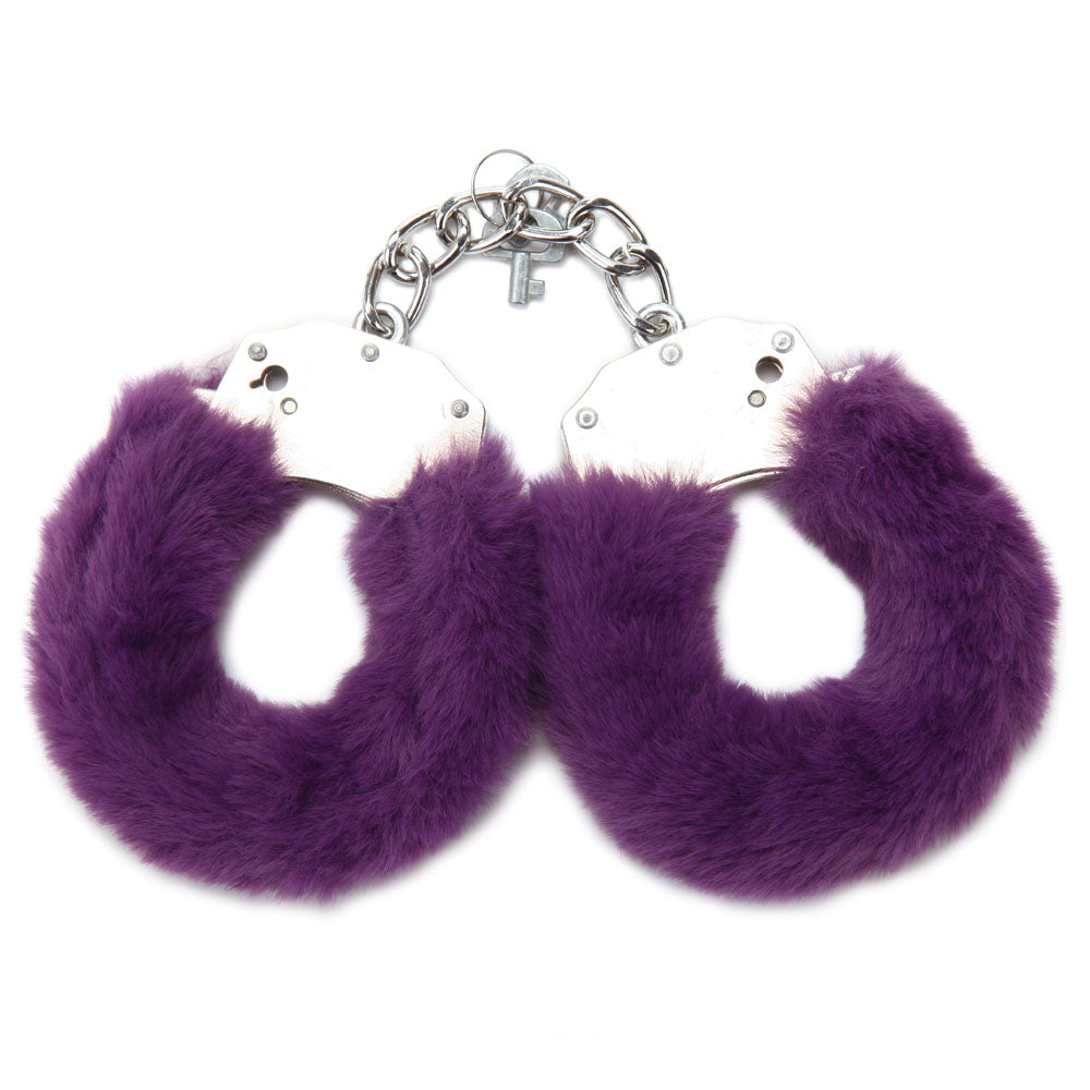 WhipSmart Classic Furry Cuffs -  -  Furry Restraints with Bonus Eye Mask