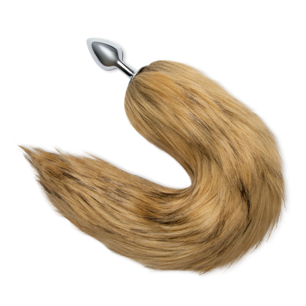 WhipSmart Furry Tales 14 Inch  Fox Tail - Metal 6.3 cm Butt Plug with  Fox Tail