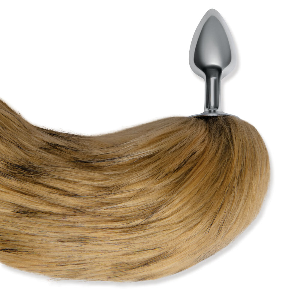WhipSmart Furry Tales 14 Inch  Fox Tail - Metal 6.3 cm Butt Plug with  Fox Tail