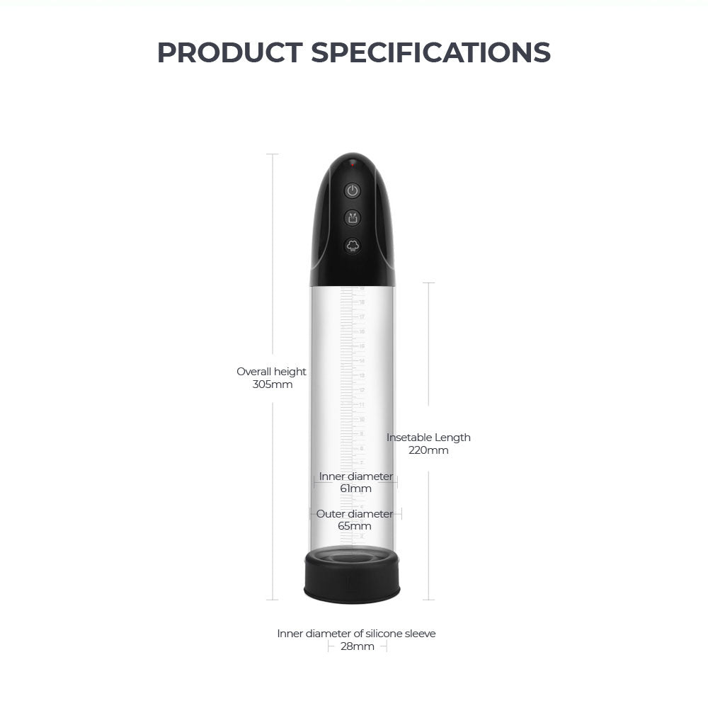 LuvPump Automatic Penis Pump -  USB Rechargeable Automatic Penis Pump