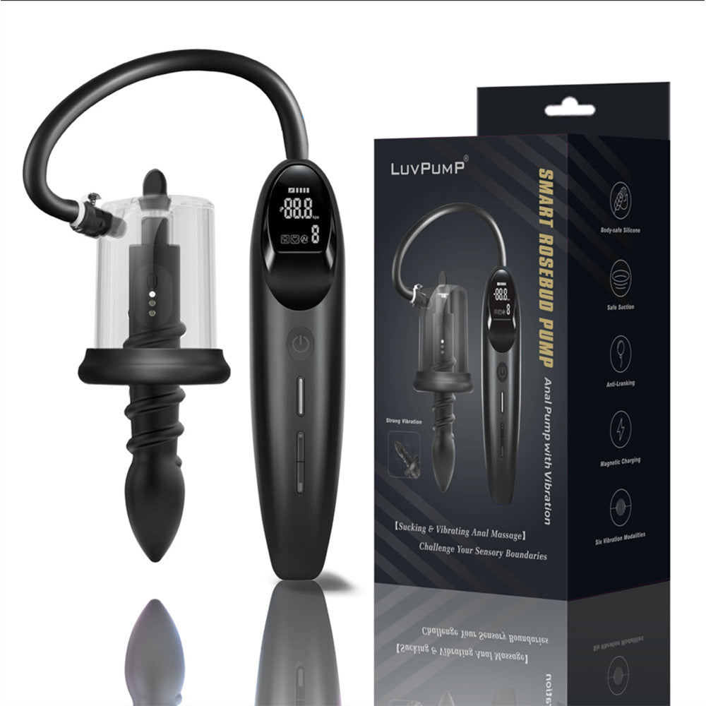 LuvPump RosCup Pro Smart Rosebud Pump -  USB Rechargeable Anal Pump with Vibrating Probe