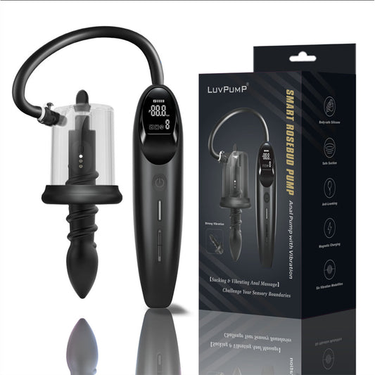 LuvPump RosCup Pro Smart Rosebud Pump -  USB Rechargeable Anal Pump with Vibrating Probe