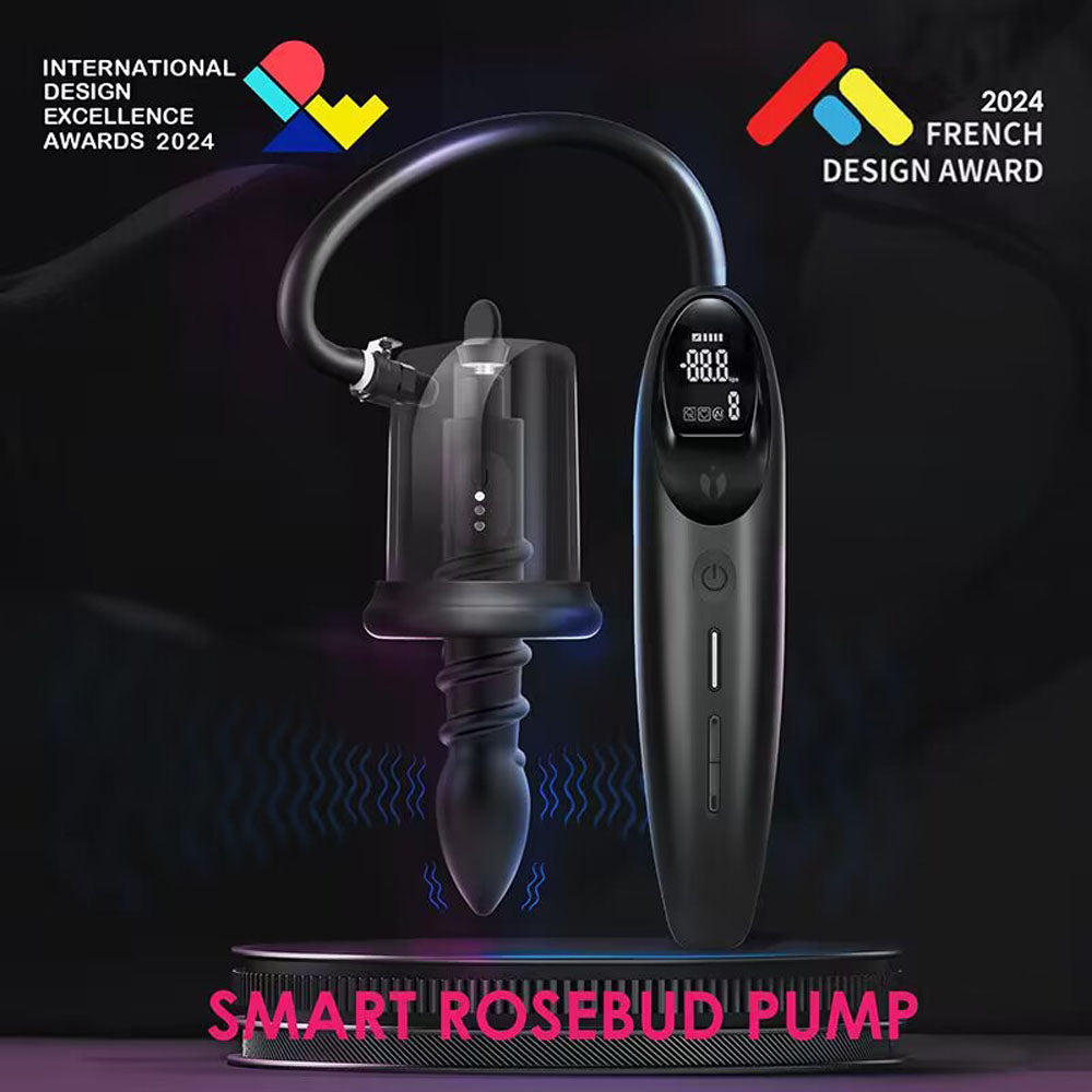 LuvPump RosCup Pro Smart Rosebud Pump -  USB Rechargeable Anal Pump with Vibrating Probe
