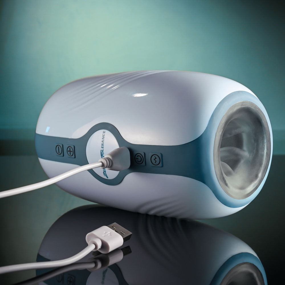 Zero Tolerance TOUCHDOWN -  15 cm USB Rechargeable Vibrating & Tightening Stroker