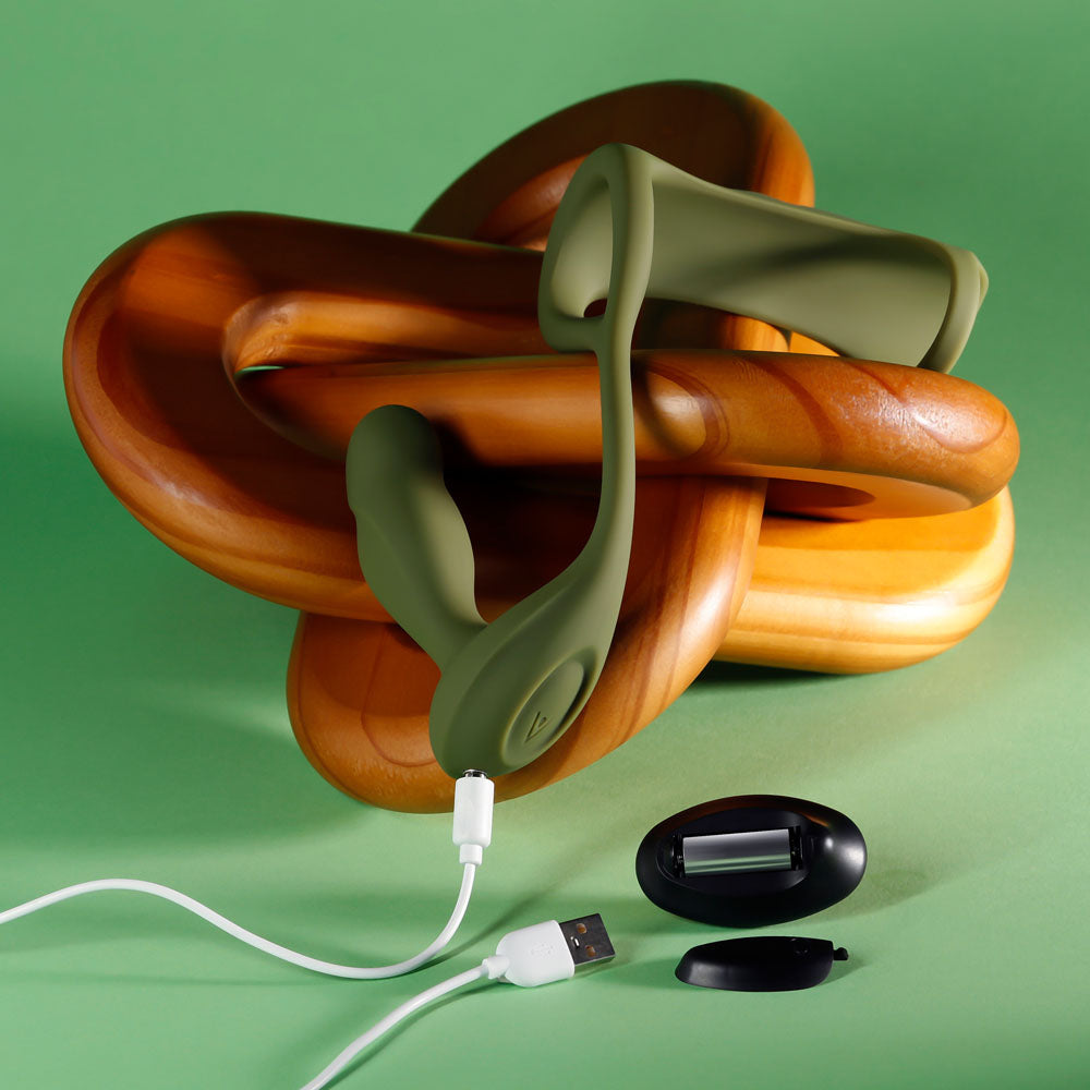 Zero Tolerance PROSTATE POWER PACK -  USB Rechargeable Vibrating Prostate Massager with Cock Ring Harness