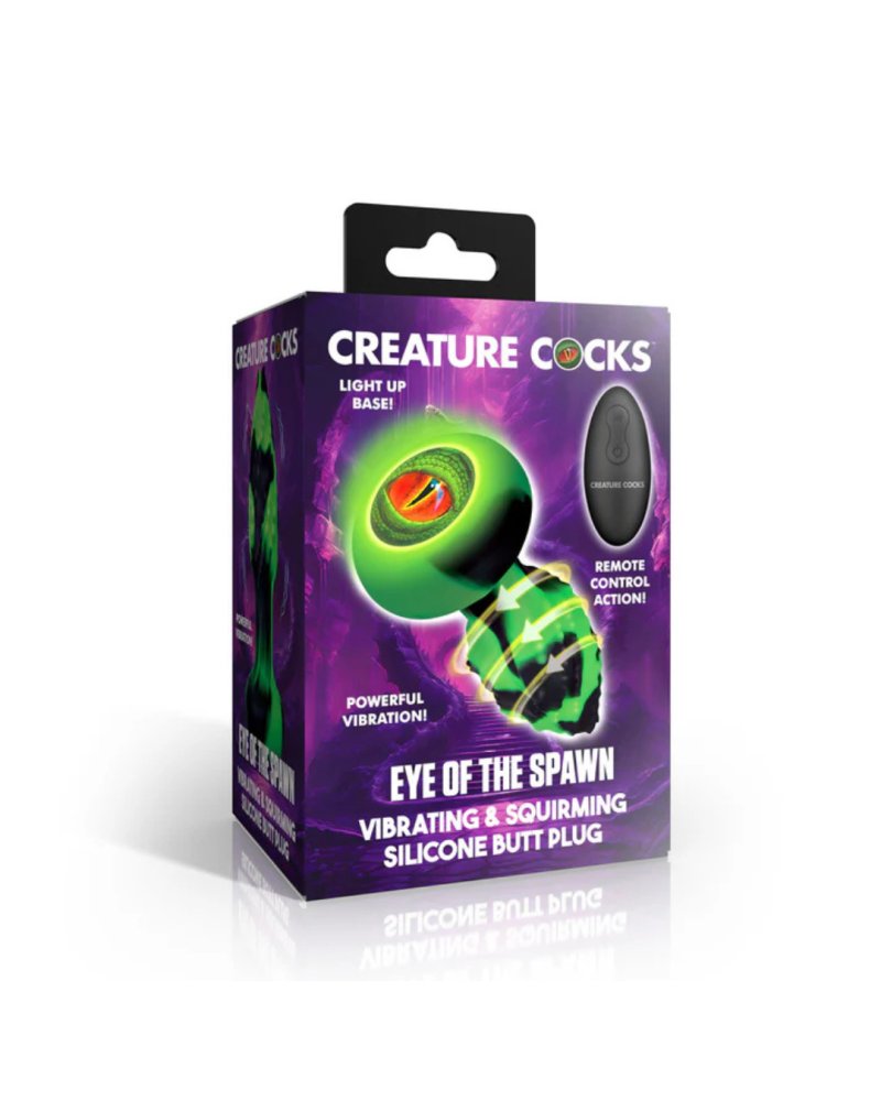 Creature Cocks Eye of the Spawn Vibrating & Squirming Silicone Butt Plug$45.00