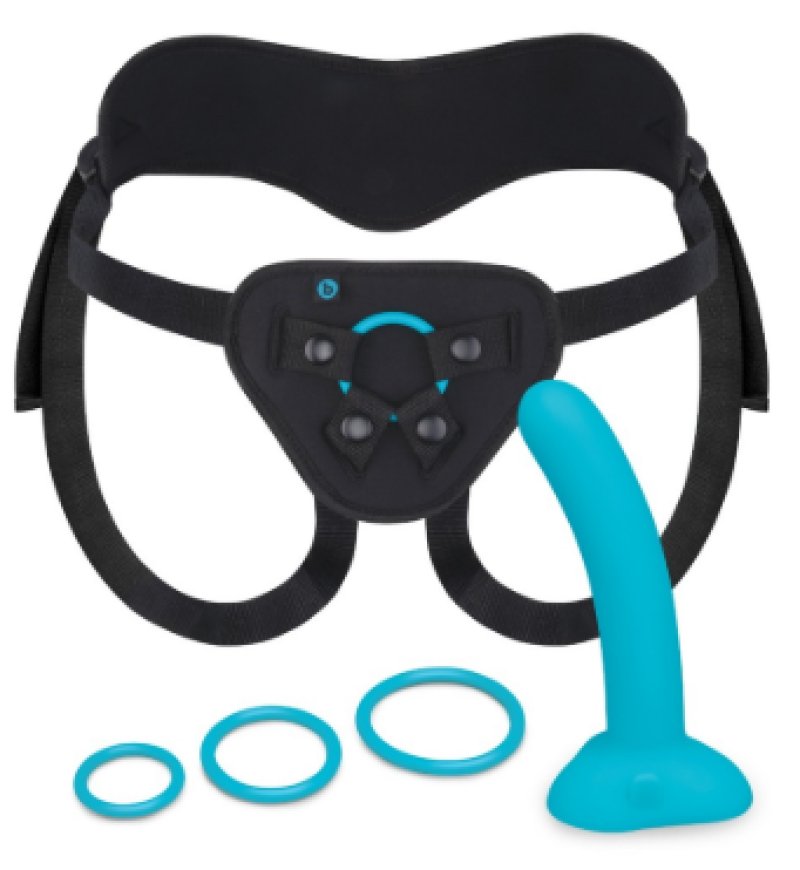 b-Vibe Everybody Strap-On Harness Set With 6” Silicone Dildo Peg