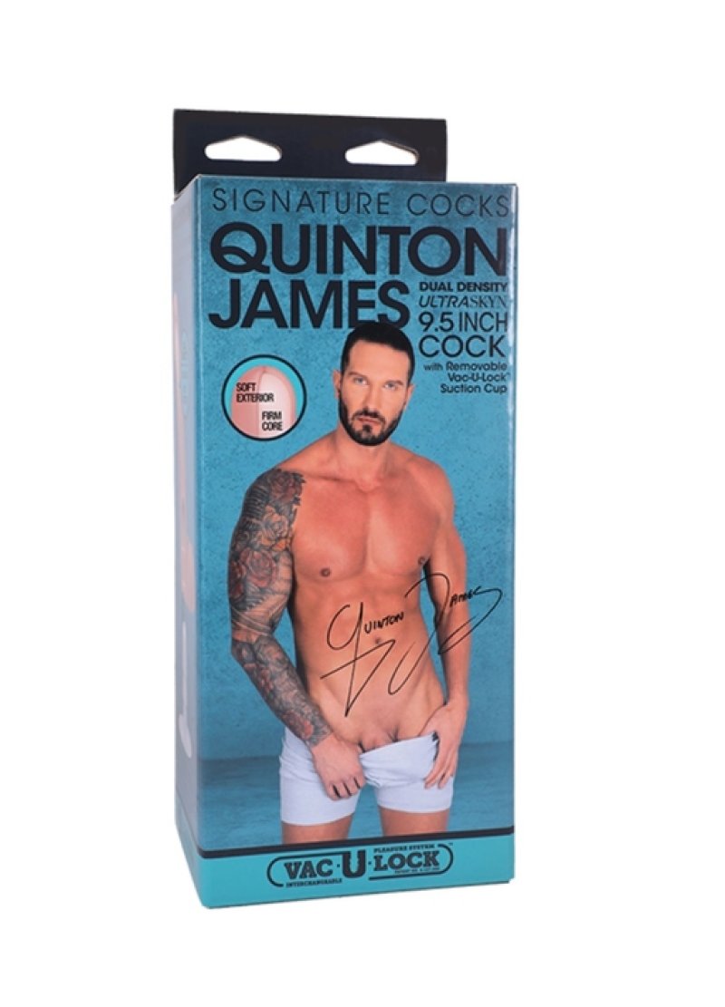 Signature Cocks - Quinton James - 8 inch ultraskyn cock with removeable vac-u-lock suction cup****