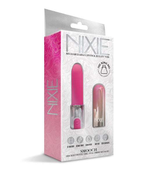 NIXIE Smooch Rechargeable Lipstick Vibrator, Pink Ombre****